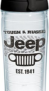 Tervis Jeep Made in USA Double Walled Insulated Tumbler Travel Cup Keeps Drinks Cold & Hot, 24oz Water Bottle, Tough and Rugged