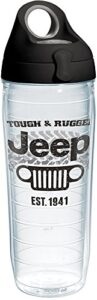 tervis jeep made in usa double walled insulated tumbler travel cup keeps drinks cold & hot, 24oz water bottle, tough and rugged