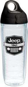 tervis jeep made in usa double walled insulated tumbler travel cup keeps drinks cold & hot, 24oz water bottle, logo