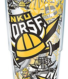Tervis Northern Kentucky Norse All Over Tumbler with Wrap and Black Lid 24oz, Clear