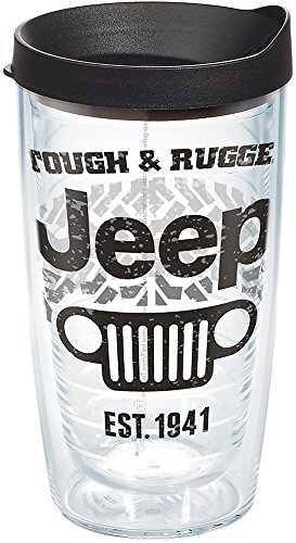 Tervis Jeep Made in USA Double Walled Insulated Tumbler Travel Cup Keeps Drinks Cold & Hot, 16oz, Tough and Rugged, 1 Count (Pack of 1)