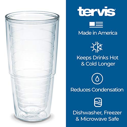 Tervis Air Force Classic Seal Flex Tumbler with Emblem and Blue Lid 24oz, Clear