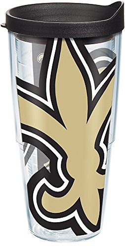 Tervis Made in USA Double Walled NFL New Orleans Saints Insulated Tumbler Cup Keeps Drinks Cold & Hot, 24oz, Colossal