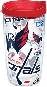 tervis made in usa double walled nhl washington capitals insulated tumbler cup keeps drinks cold & hot, 16oz, all over