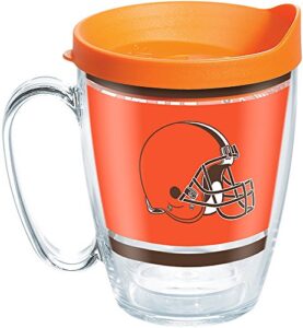 tervis made in usa double walled nfl cleveland browns insulated tumbler cup keeps drinks cold & hot, 16oz mug, legend