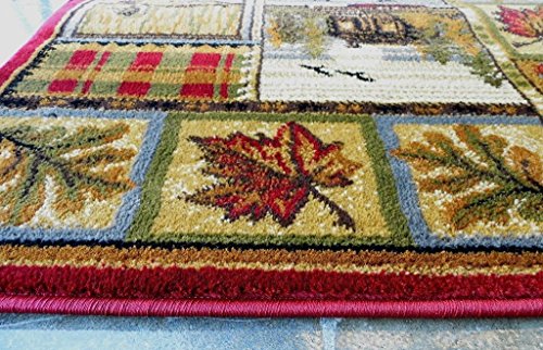 CR Wildlife Nature Cabin Lodge Scene Duck Boat Fish Area Rug (2 Feet 2 Inch X 7 Feet 2 Inch Runner)