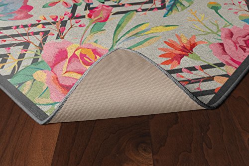 Brumlow Mills Flower Power Geometric Floral Area Rug for Living Room, Bedroom Mat, Kitchen or Entryway Rug, 2'6" x 3'10", Multicolor