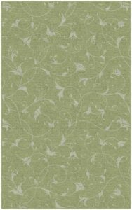 brumlow mills caitlin simple home indoor floral print pattern area rug perfect for any living room decor, bedroom carpet, dining room, kitchen or entryway rug, 2'6" x 3'10", green