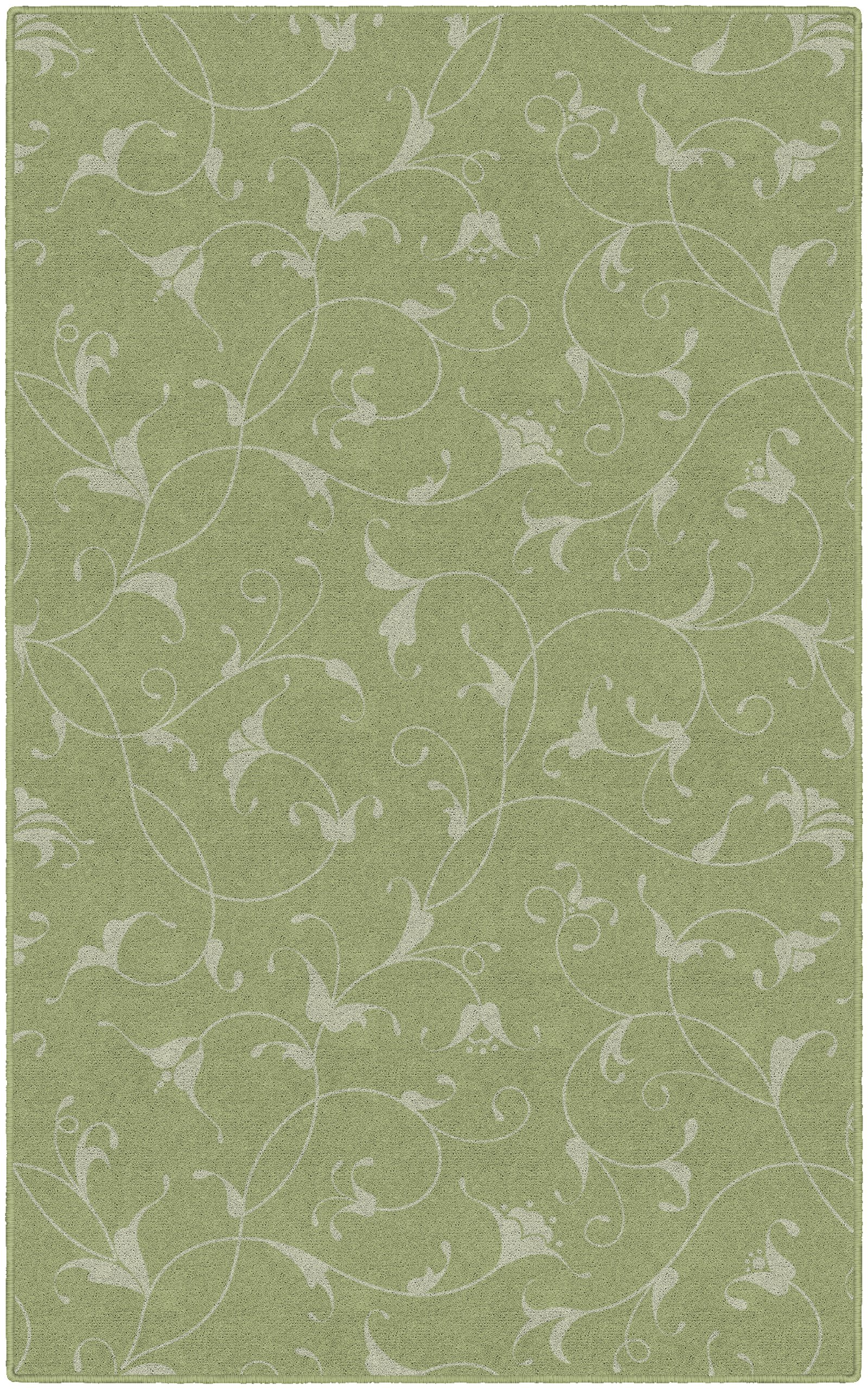 Brumlow Mills Caitlin Simple Home Indoor Floral Print Pattern Area Rug Perfect for Any Living Room Decor, Bedroom Carpet, Dining Room, Kitchen or Entryway Rug, 2'6" x 3'10", Green