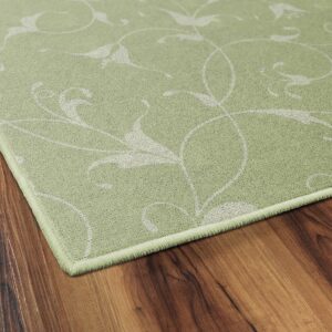 Brumlow Mills Caitlin Simple Home Indoor Floral Print Pattern Area Rug Perfect for Any Living Room Decor, Bedroom Carpet, Dining Room, Kitchen or Entryway Rug, 2'6" x 3'10", Green