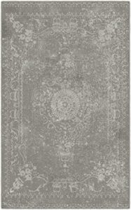 brumlow mills neutral home indoor area rug with distressed persian print pattern for living room decor, dining room, kitchen rug, or bedroom carpet, 3'4" x 5', beige