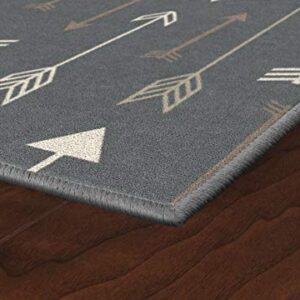 Brumlow Mills Bohemian Arrows Decorative Archery Gray Area Rug for Living Room Decor, Bedroom Carpet, Dining, Kitchen Rugs or Front Door Mat, 2'6" x 3'10"