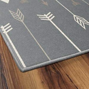 Brumlow Mills Bohemian Arrows Decorative Archery Gray Area Rug for Living Room Decor, Bedroom Carpet, Dining, Kitchen Rugs or Front Door Mat, 2'6" x 3'10"