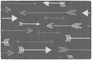 brumlow mills bohemian arrows decorative archery gray area rug for living room decor, bedroom carpet, dining, kitchen rugs or front door mat, 2'6" x 3'10"