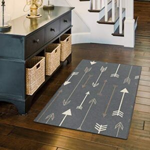 Brumlow Mills Bohemian Arrows Decorative Archery Gray Area Rug for Living Room Decor, Bedroom Carpet, Dining, Kitchen Rugs or Front Door Mat, 2'6" x 3'10"