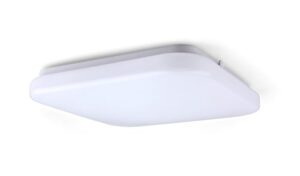 lit-path square led flush mount ceiling light fixture, 12 inch 22.5w, dimmable, 1680 lumen, etl qualified, 5000k-daylight white