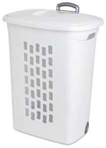 wheel laundry basket wht