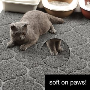 Cat Litter Mat, XL Super Size, Phthalate Free, Easy to Clean, 46x35 Inches, Durable, Soft on Paws, Large Litter Mat.