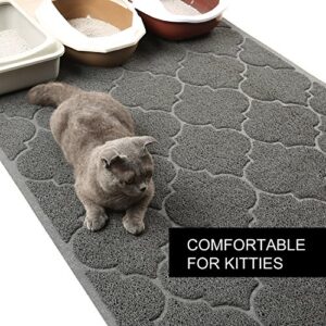 Cat Litter Mat, XL Super Size, Phthalate Free, Easy to Clean, 46x35 Inches, Durable, Soft on Paws, Large Litter Mat.