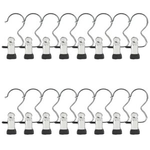 brajttt 16 pcs laundry hook boot hanging hold clips portable hanging hooks home travel hangers clothing clothes pins
