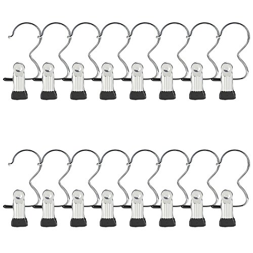 Brajttt 16 PCS Laundry Hook Boot Hanging Hold Clips Portable Hanging Hooks Home Travel Hangers Clothing Clothes Pins