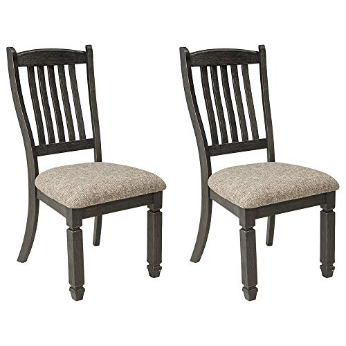 Signature Design by Ashley Tyler Creek Dining Room Upholstered Chair, 2 Count, Antique Black