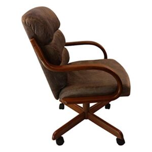 Caster Chair Company Hamilton Swivel Tilt Caster Dining Arm Chair in Tawny Microsuede (1 Chair)