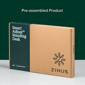 ZINUS Molly 28 Inch Standing Desk with Adjustable Height / Desktop Workstation / Desk Converter / No Assembly, Black