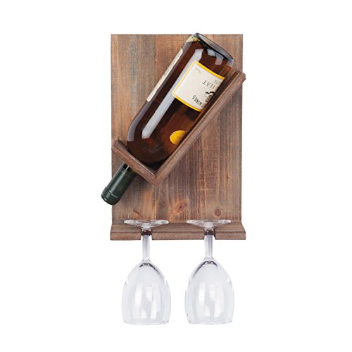 Foreside Wood Single Bottle Wall Mount Wine Rack, 41