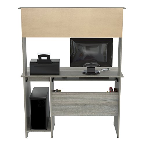 Inval Computer Desk, Smoke Oak