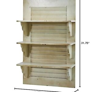 Nearly Natural 7027 Vintage Window Shutter Shelving Wall Decor, 31.75"