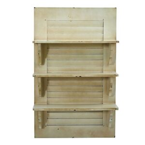 nearly natural 7027 vintage window shutter shelving wall decor, 31.75"