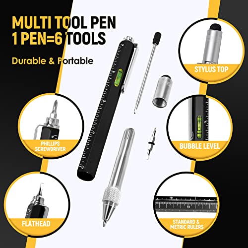 BIIB Gifts for Men, Multitool Pen Dad Gifts for Men, Birthday Gifts for Men, Cool Stuff Tools Gadgets for Men, Mens Gifts for Boyfriend, Husband, Grandpa, Him, Gifts for Men Who Have Everything