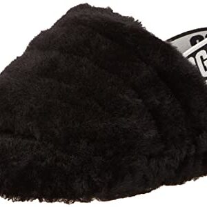 UGG Women's Fluff Yeah Slide Slipper, Black, 6 M US