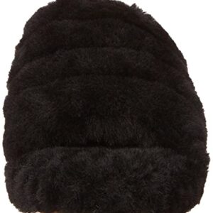 UGG Women's Fluff Yeah Slide Slipper, Black, 6 M US