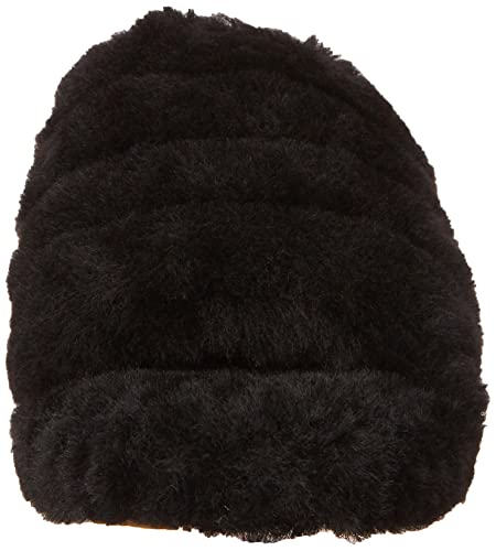 UGG Women's Fluff Yeah Slide Slipper, Black, 6 M US