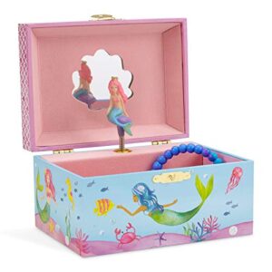 jewelkeeper mermaid musical jewelry box, underwater design with narwhal, over the waves tune