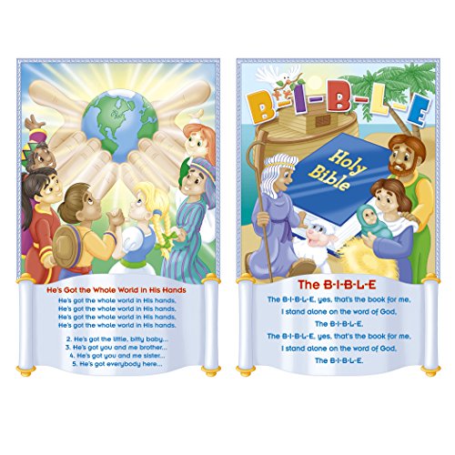 North Star Teacher Resource NST3102 Children's Bible Songs Bulletin Board Set, Set of 8 Posters