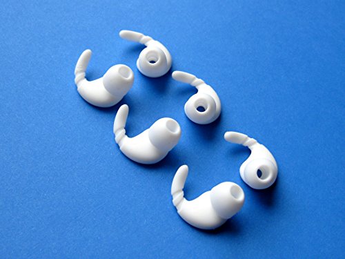 6pcs (W-NSTB) Left and Right Side Stabilizers Wing Fins Adapters Eartips Compatible with Sennheiser (M2 IE) Momentum I and G, HD1, HD1 Free and IE, CX, CXC, CXL, OCX, MM Series in Ear Earphones