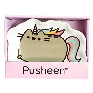 enesco pusheen by our name is mud “pusheenicorn” stoneware dish, multicolor, 4.5 inches trinket tray