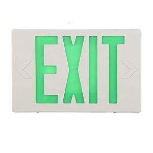 spectsun led exit sign with battery backup, green exit light combo&double sided exit sign - 1 pack, exit combo light/illuminating exit sign led/exit alarm/fire exit sign light/lighted exit sign