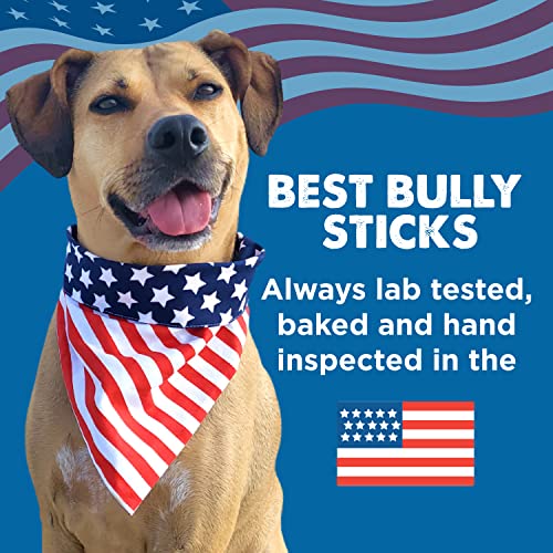 Best Bully Sticks All-Natural Premium 6 Inch Jumbo Bully Sticks for Large Dogs - USA Baked & Packed - 100% Grass-Fed Beef - Single Ingredient Grain & Rawhide Free Dog Chews - 4 Pack