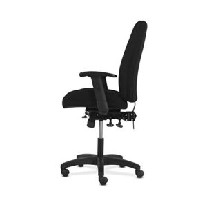 HON Network High-Back Task Chair - Computer Chair for Office Desk, Black Fabric (HVL283)