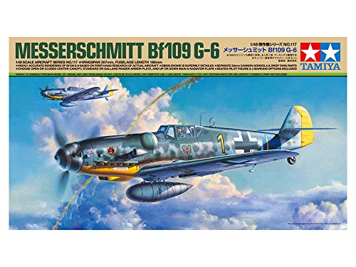 Tamiya 61117 1/48 Messerschmitt BF 109 G-6 Plastic Model Airplane Kit