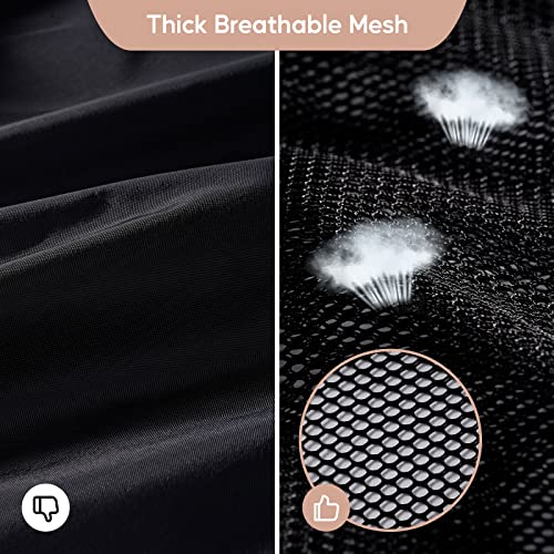 Meowoo Mesh Laundry Bag, 27×36inch Heavy Duty Extra Large Mesh Laundry Bags Drawstring Lockable, Laundry Hamper Liner, Machine Washable, for Travel,　Storage,　Sports， Factories, Dorms, Hamper Liner(black,2Pcs)