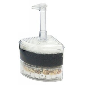 aquaneat sponge filter, aquarium air driven bio corner filter sponge for fry shrimp nano fish tank (small)