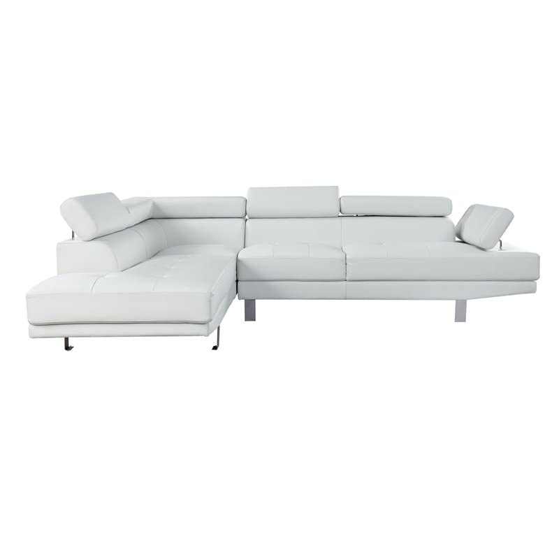 ACME Furniture Connor Sectional Sofa, Cream PU