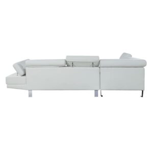 ACME Furniture Connor Sectional Sofa, Cream PU