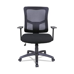Alera Elusion II Series Mesh Mid-Back Swivel/Tilt Chair, Supports Up to 275 lb, 18.11" to 21.77" Seat Height, Black