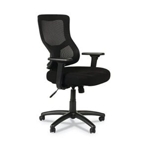 alera elusion ii series mesh mid-back synchro seat slide chair, supports up to 275 lb, 17.51" to 21.06" seat height, black